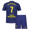 Camiseta Atletico Madrid Antoine Griezmann #7 Segunda Equipación Replica 2025-26 para niños mangas cortas (+ Pantalones cortos)